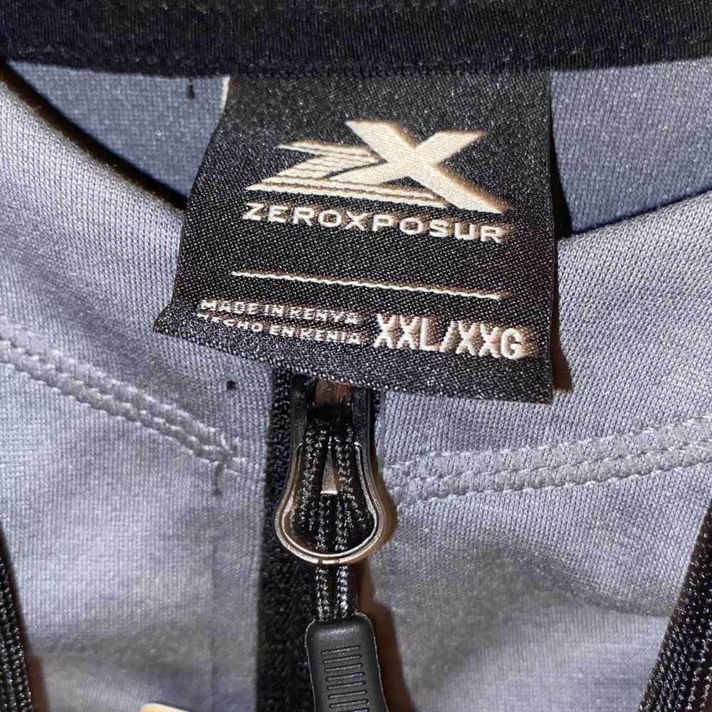 NWT ZeroXposur Gray and Black Full Zipper Hoodie Size XXL - Picture 2 of 7